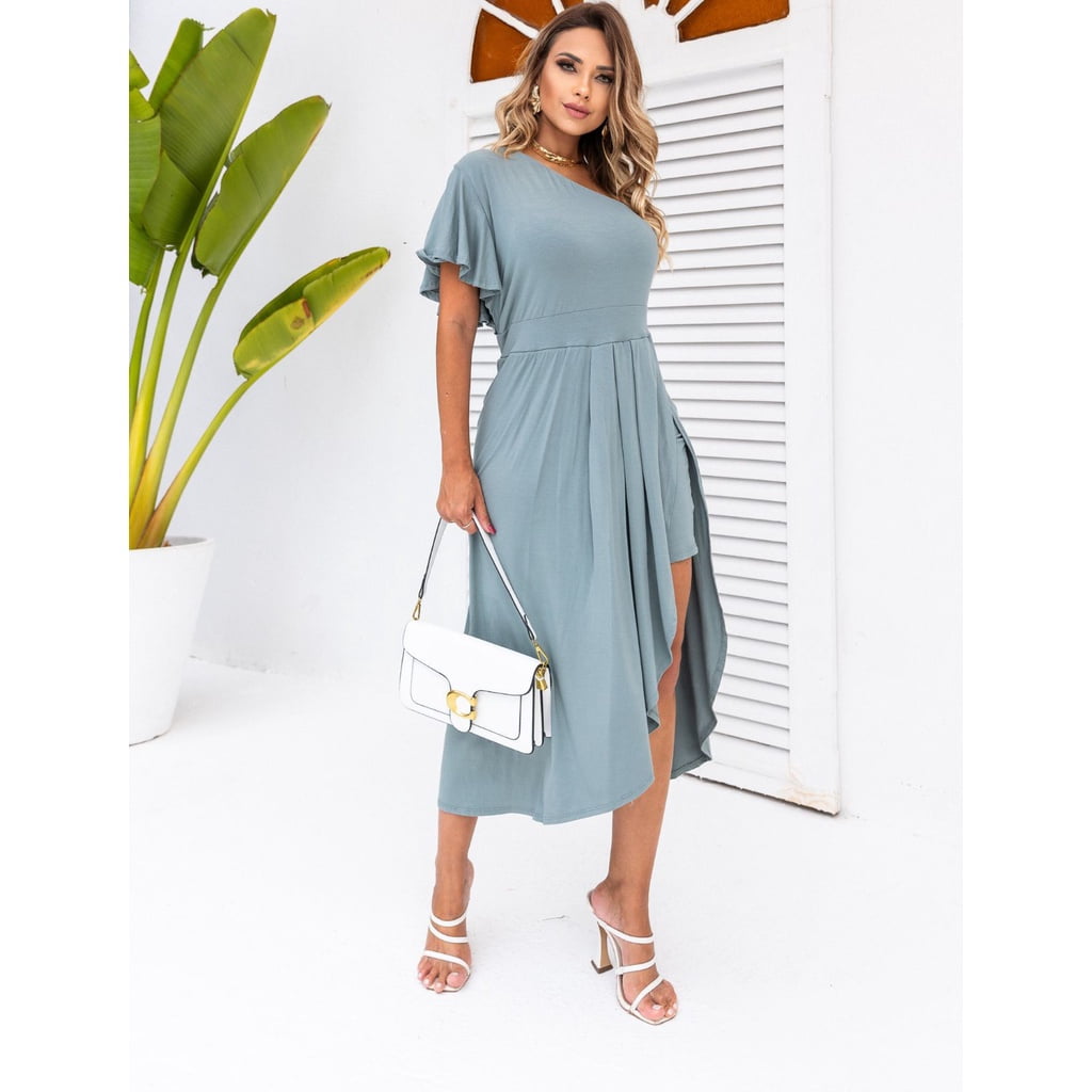 VESTIDO MODA DRAPEADOS