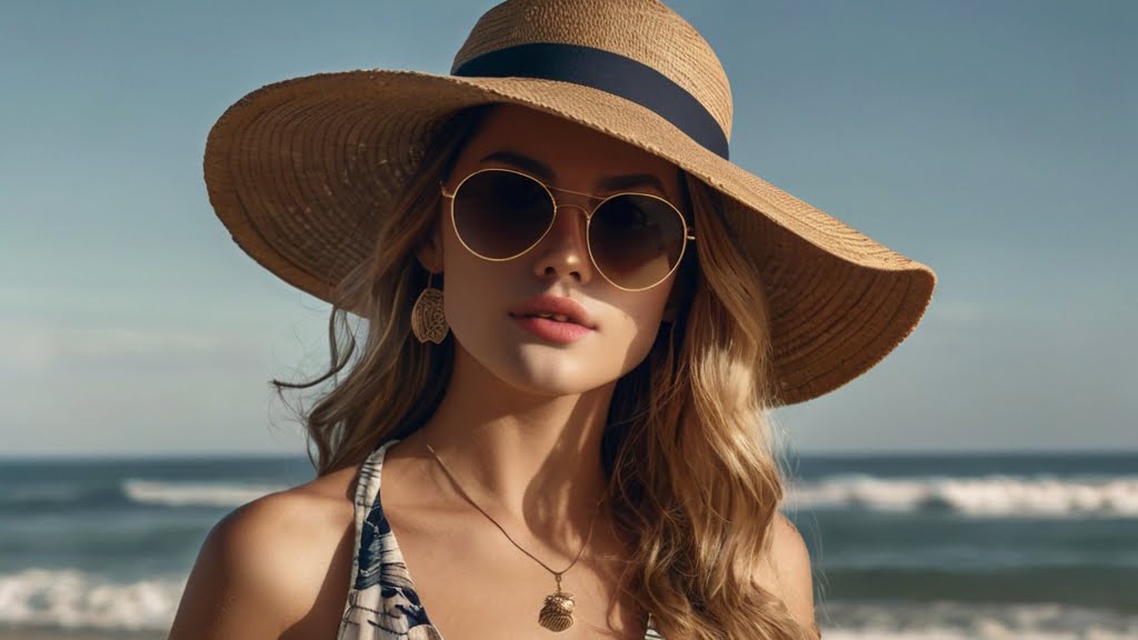 Chapéu e óculos de sol