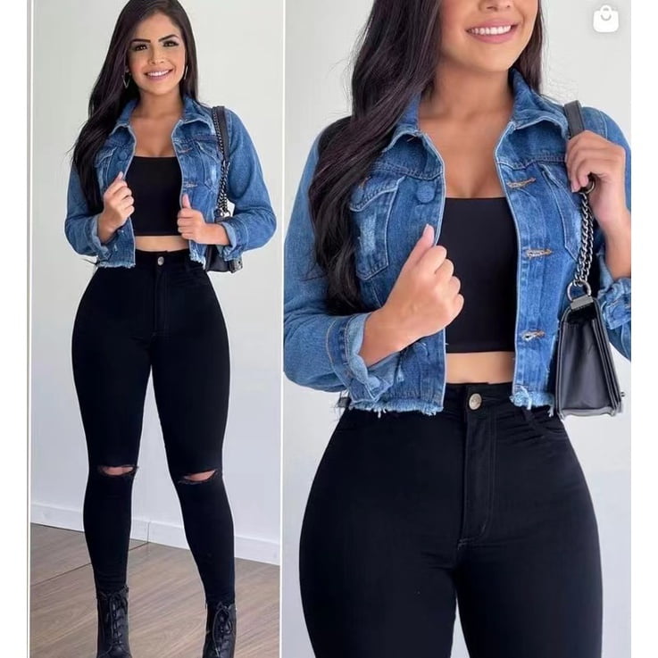 Jaqueta Jeans Curta