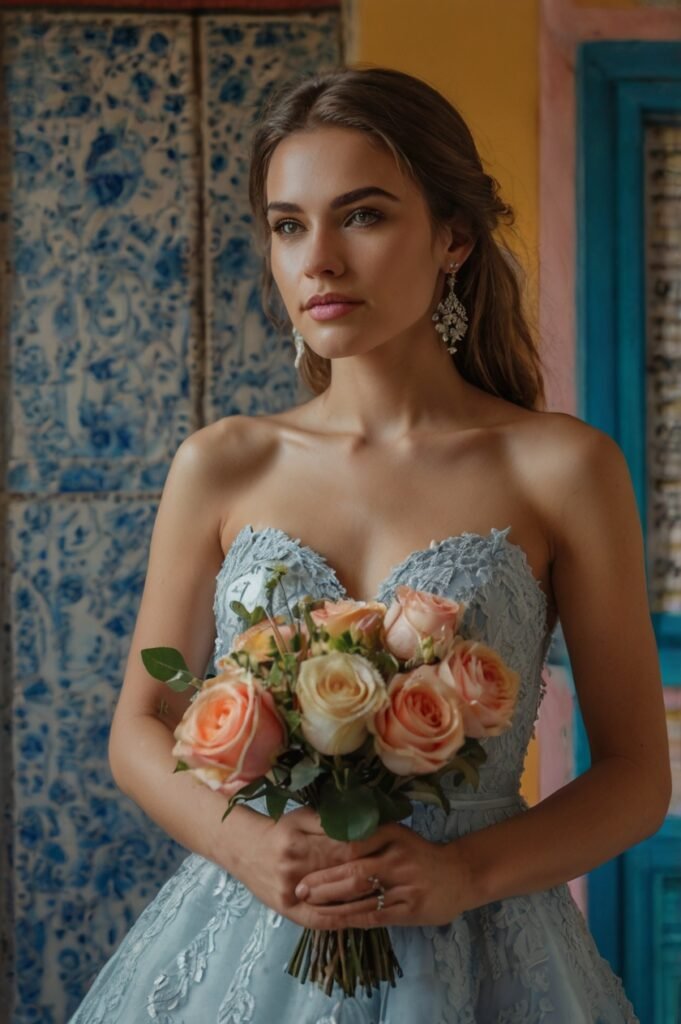 Vestido de noiva colorido