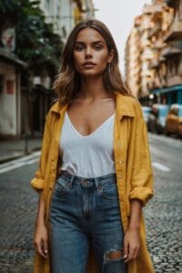 Camisa Amarelo Manteiga