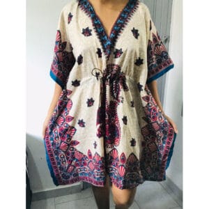 bata kaftan saída de praia indiana